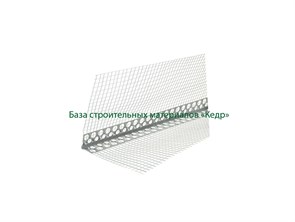 Уголок перфорированный для штукатурки с сеткой, ПВХ 2228